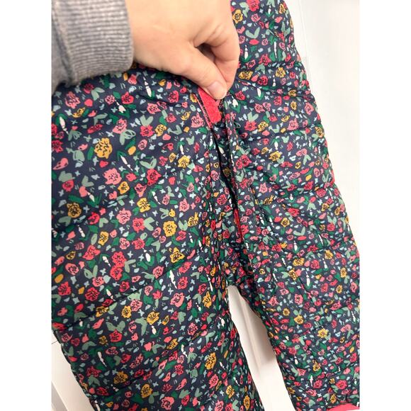 Hanna Andersson Baby Floral Snowsuit Puffer Bunting Multicolor Size 6-12 Months - Picture 6 of 12